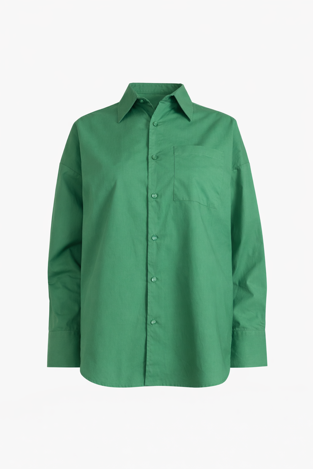 Chemise oversize en popeline biologique à manches longues