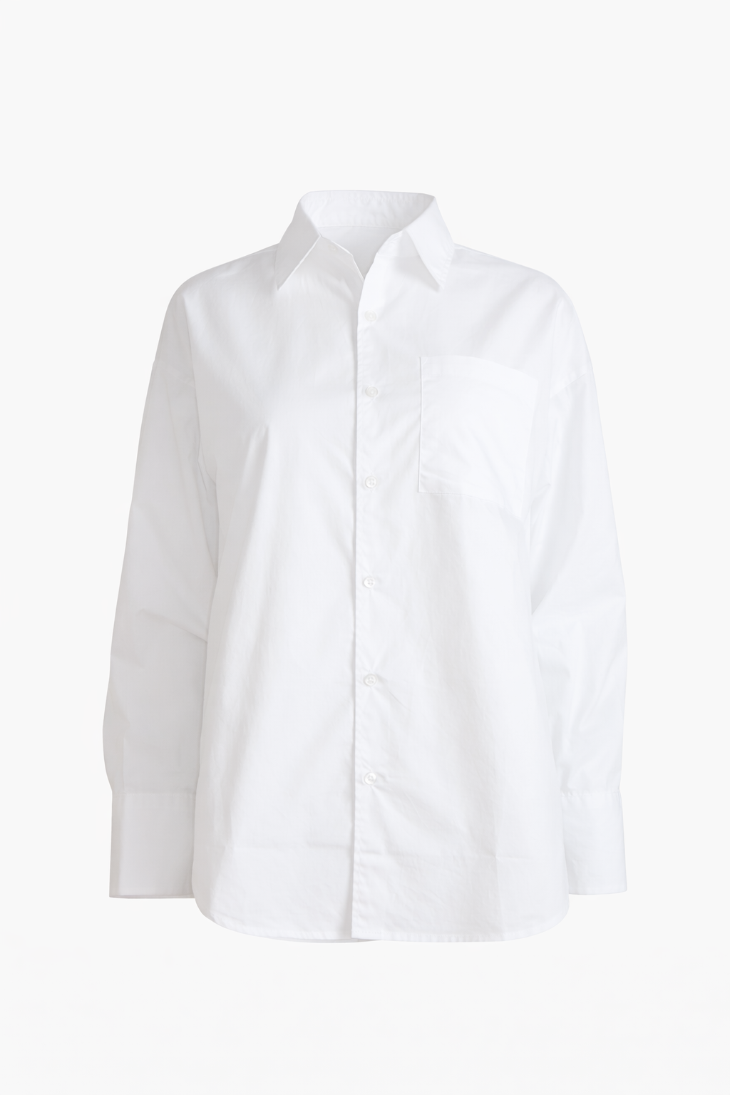 Ls Oversized Organic Poplin Shirt Faustine (The Base Factory)
