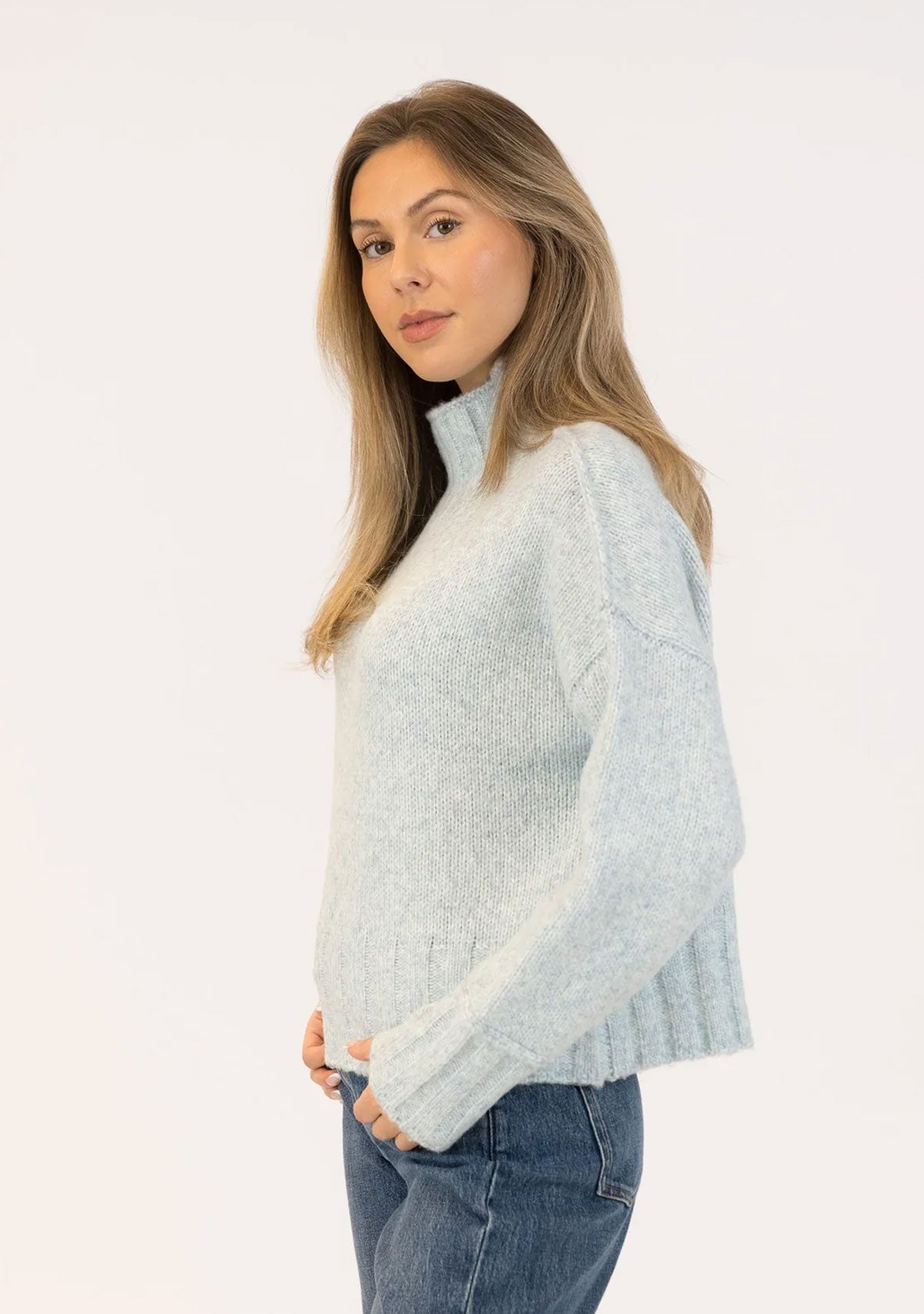 Calli Mockneck Green/Blue