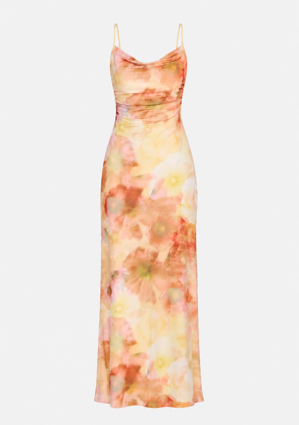 Aria Mesh Maxi Dress Watercolour Floral
