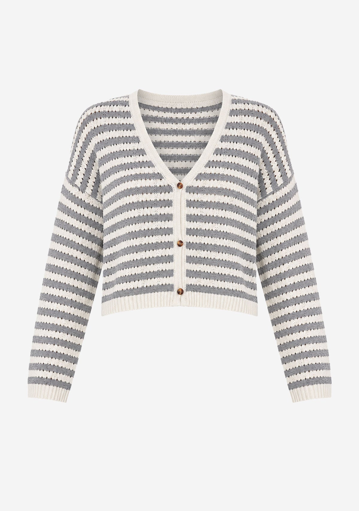 Crochet Knitted Cardigan Blue/White Miou Muse
