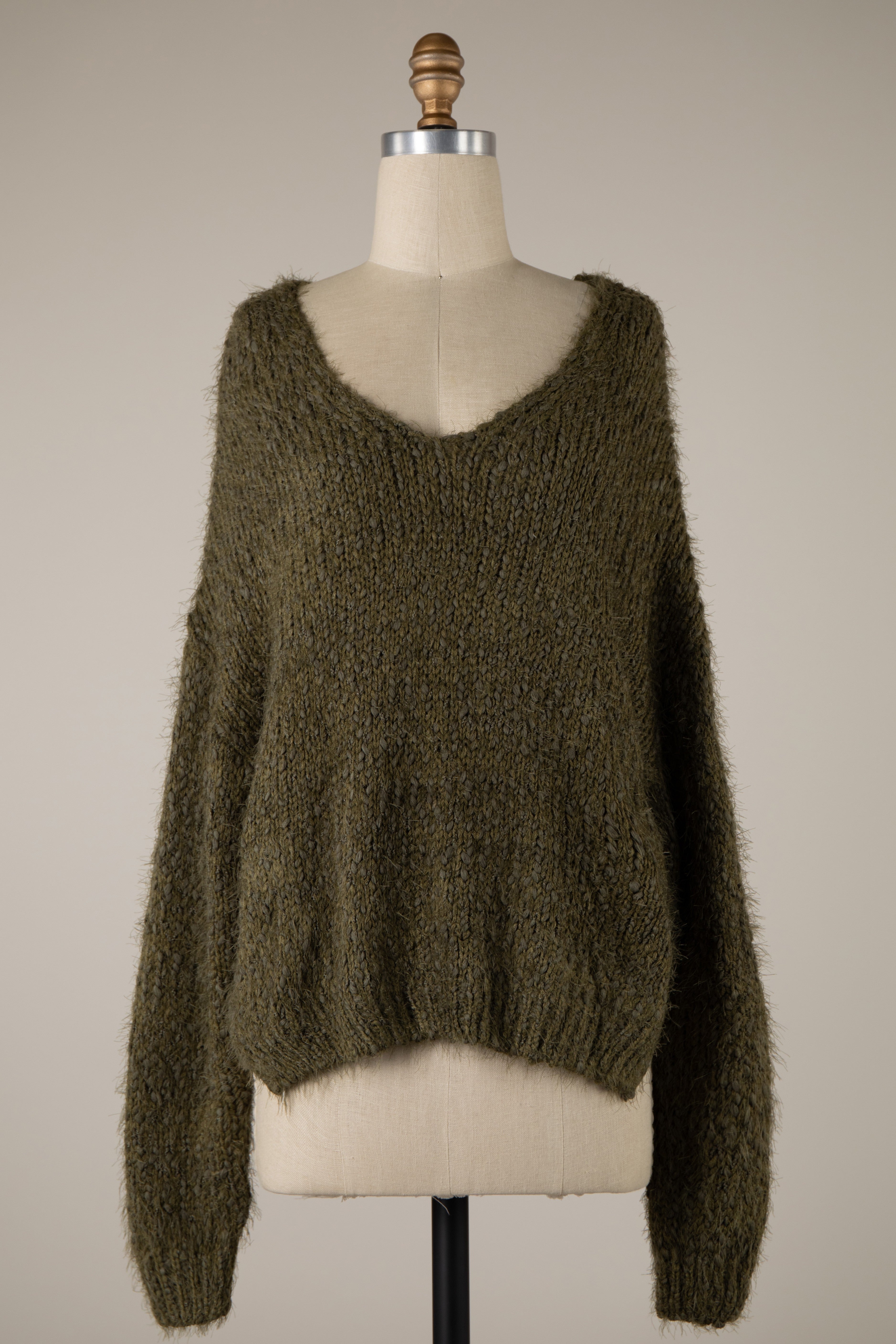 Popcorn Knit Sweater