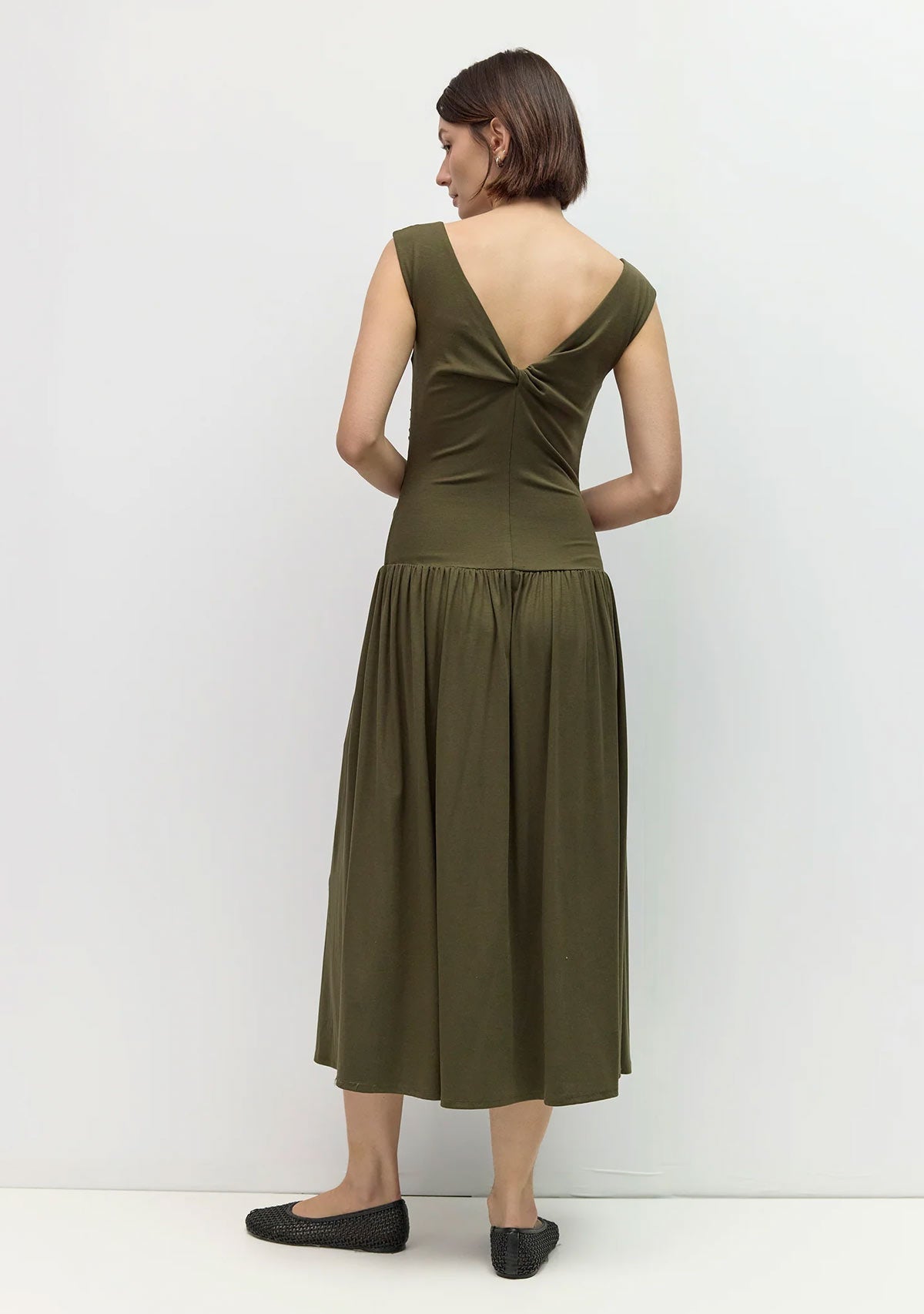 The Madilyn Dress Olive Mod Ref