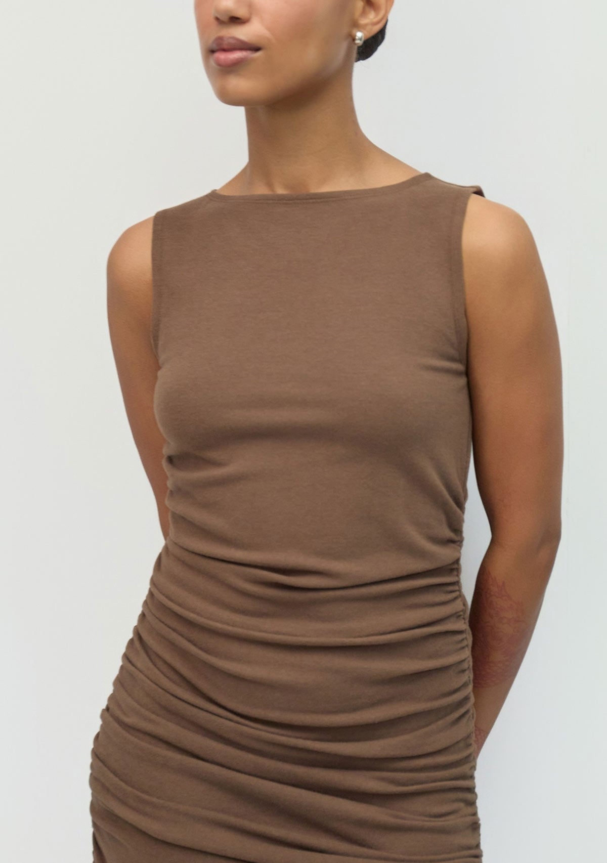 The Shelly Dress Brown