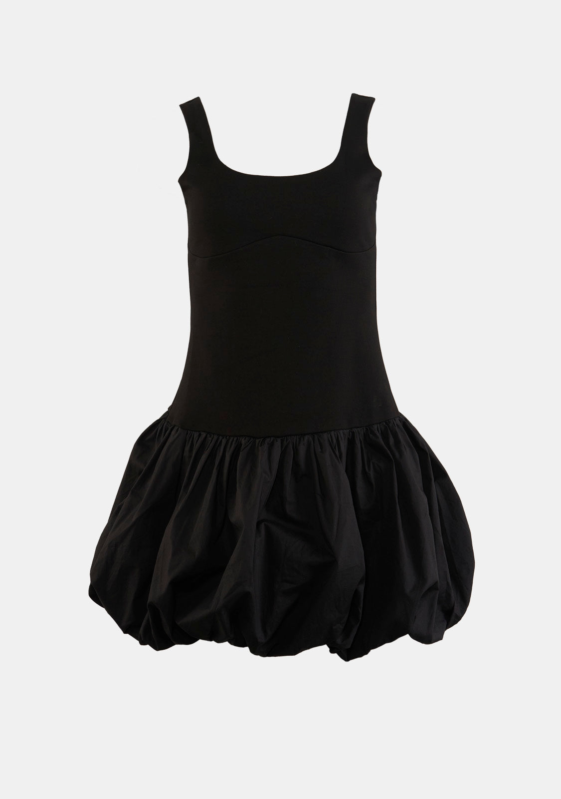 Scoop Neckline Sleeveless Bubble Hem Mini Dress