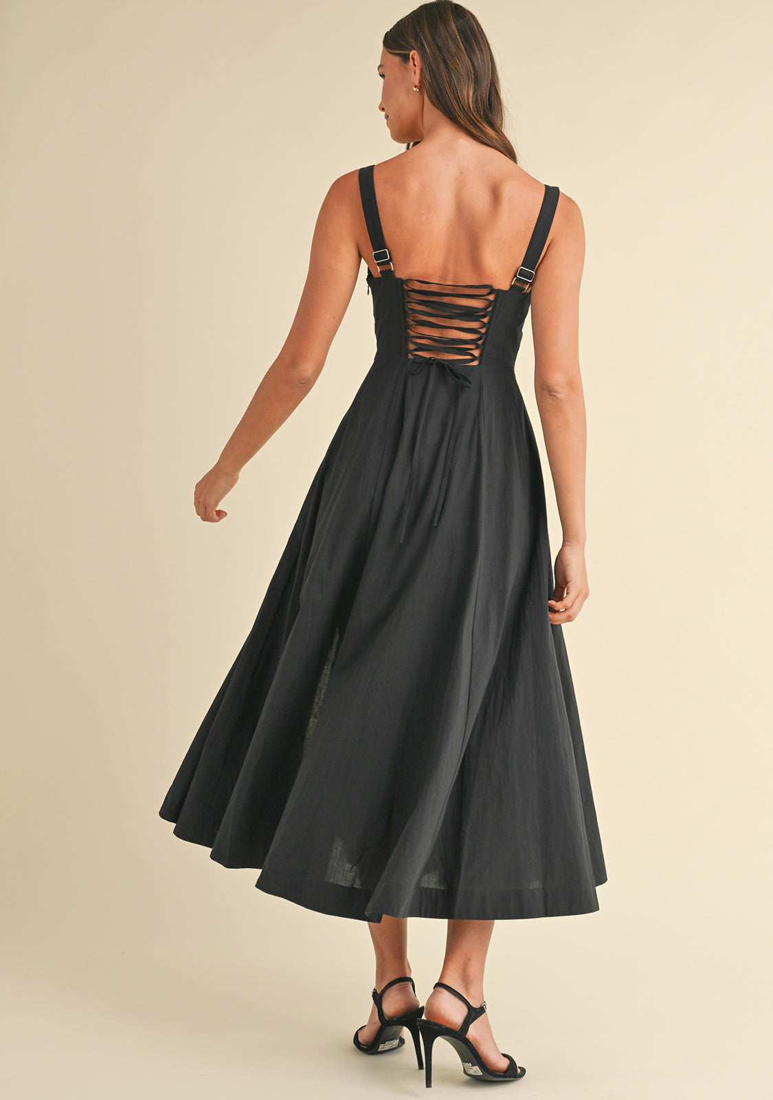 Bustier Bodice Midi Dress