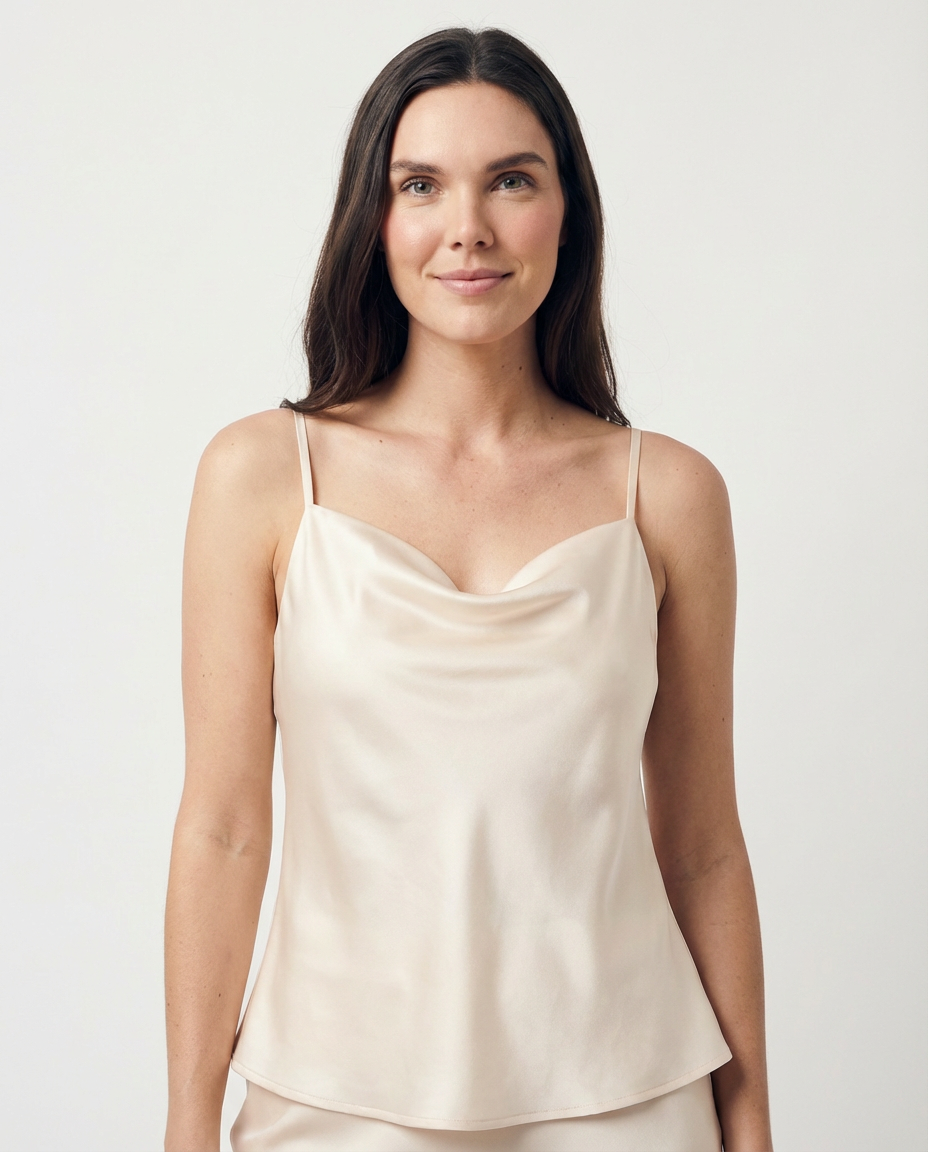Mari Satin Tank Cream