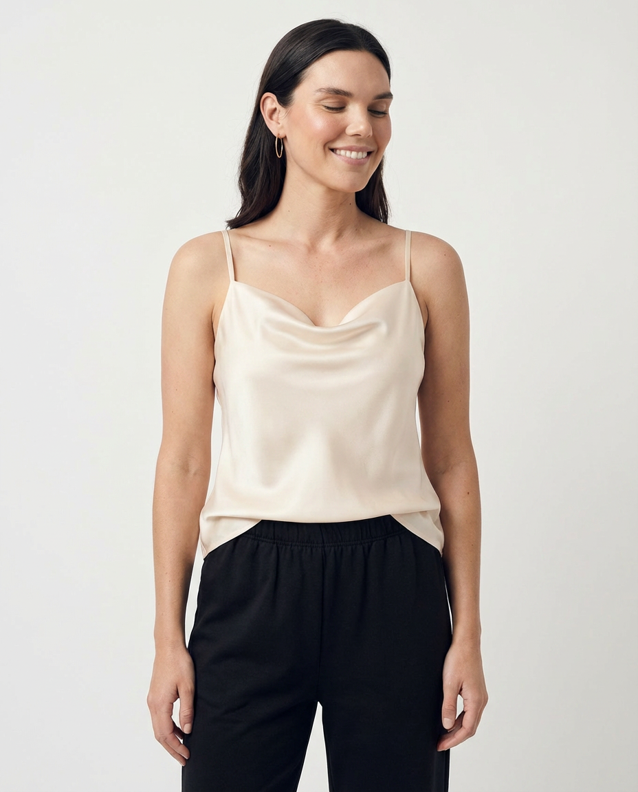 Mari Satin Tank Cream