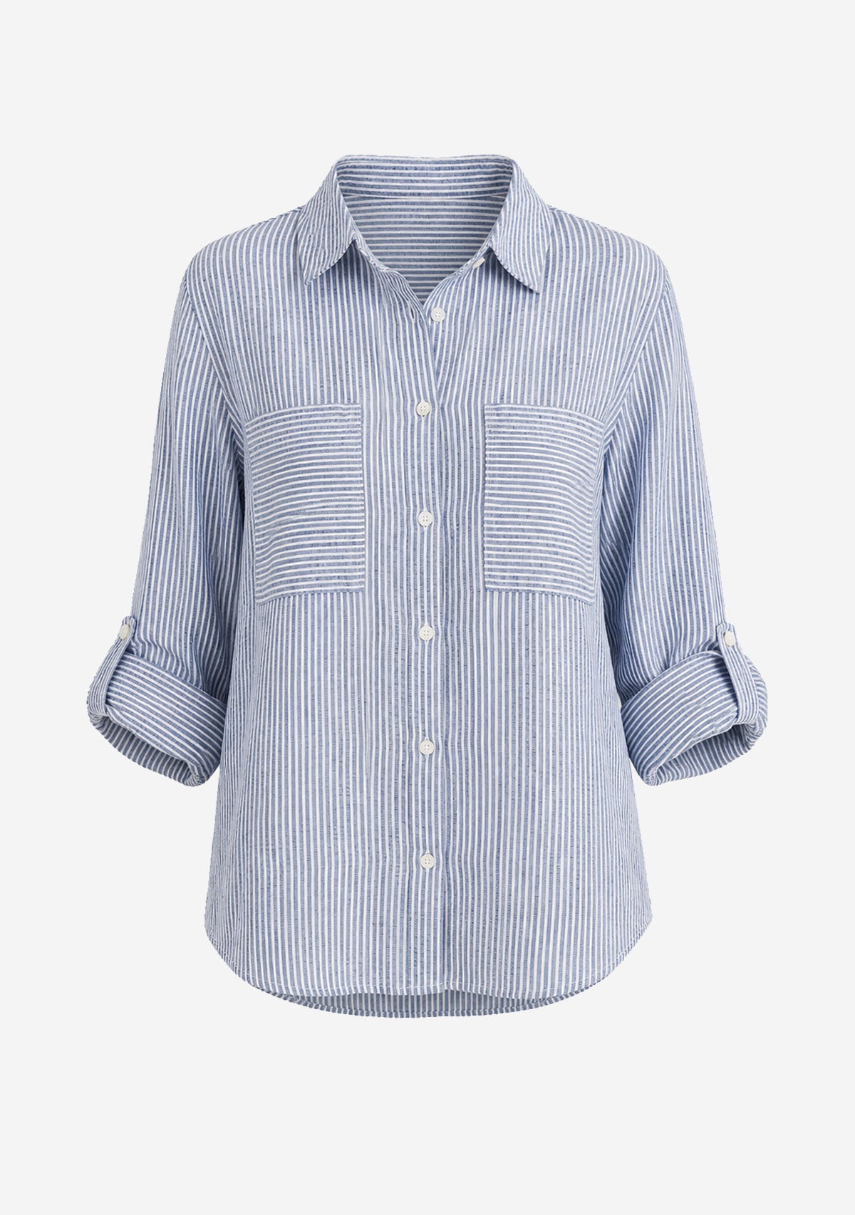 Moca Shirt Navy Stripe | The Latest Scoop