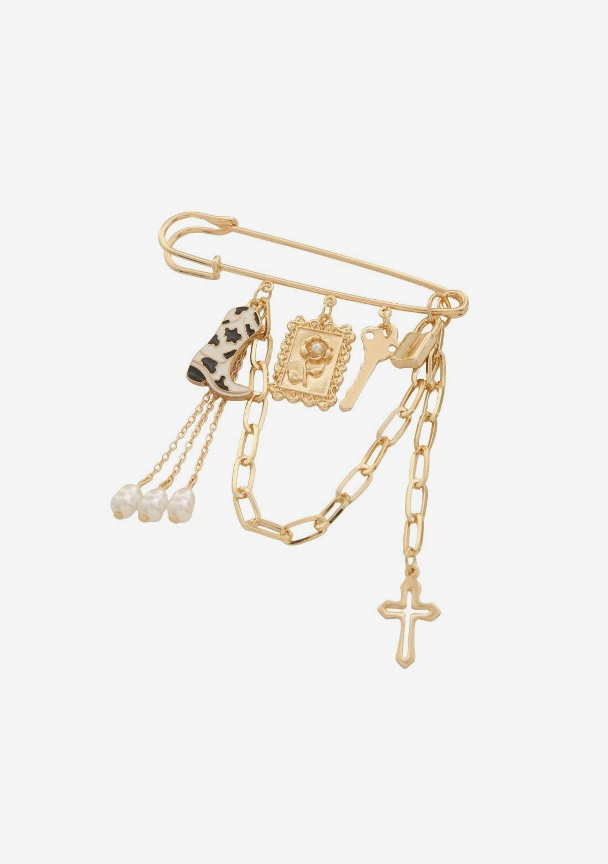 Metal Western Safety Pin Chain Tassel Joia Trading, Inc.