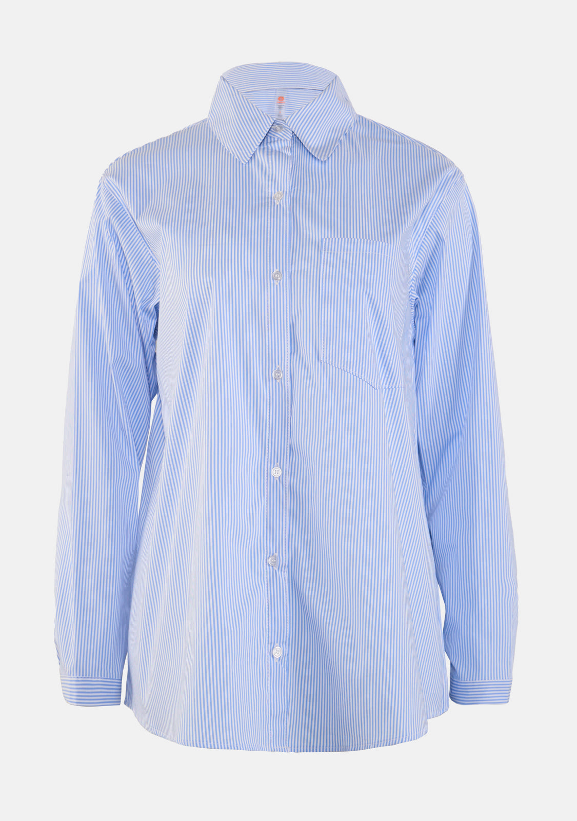 Striped Button-Down Shirt with Lace Detail