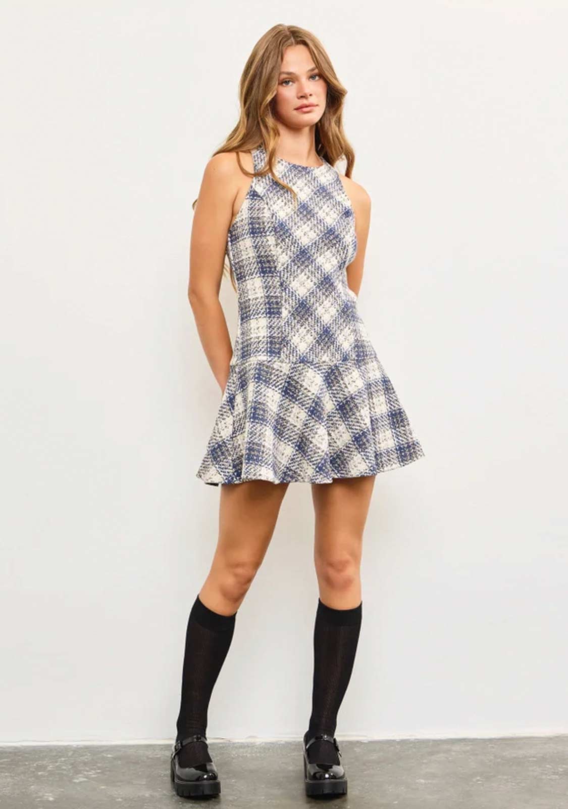 Tweed Flare Dress
