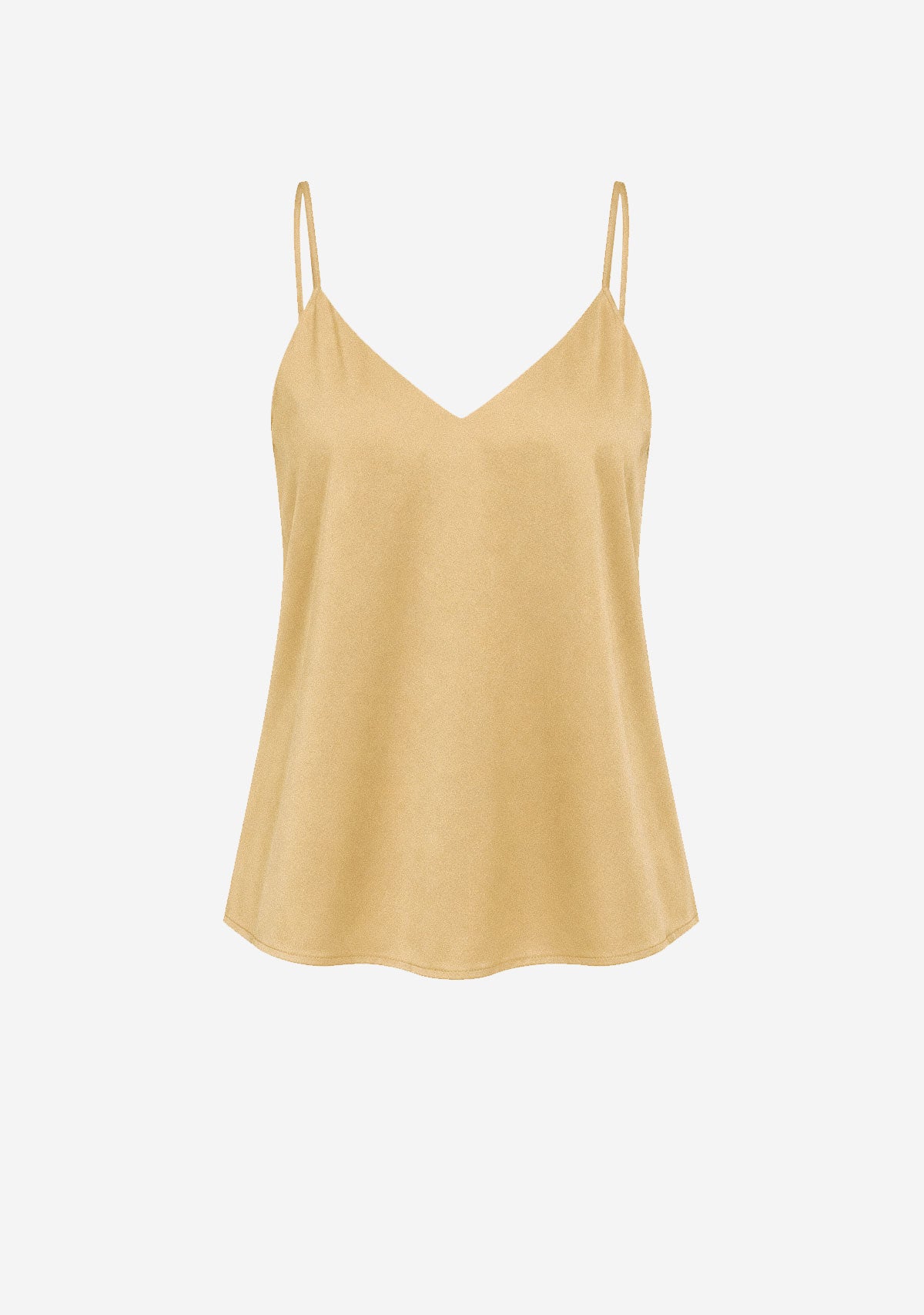 Adjustable Strap V Neck Tank Top Mustard Seed