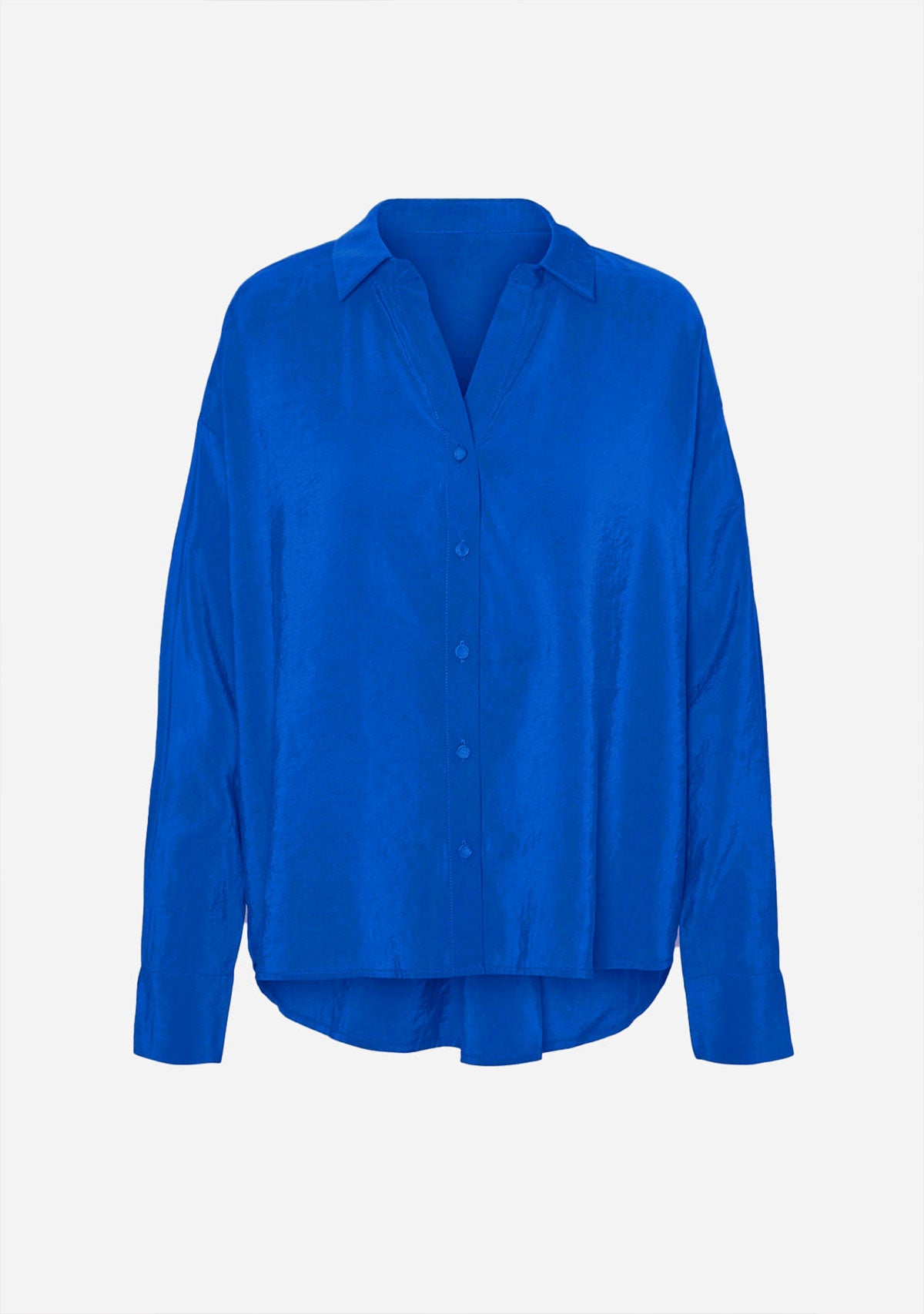 V Neck Blouse w/ Open Sleeve Seam