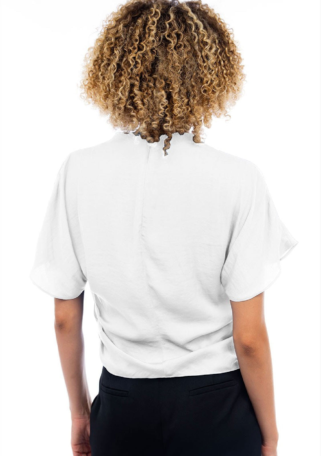 Drop Shoulder Blouse with Invisible Zipper The Latest Scoop
