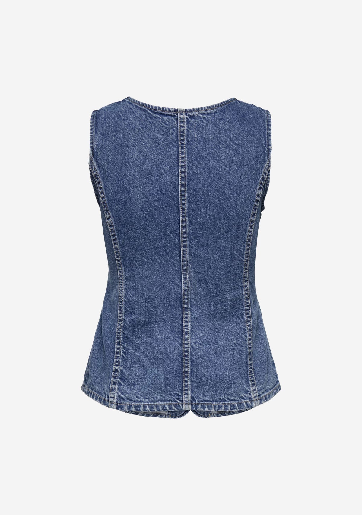 ONLGiulina S/L Button Vest Dnm Mae Medium Blue Denim Only