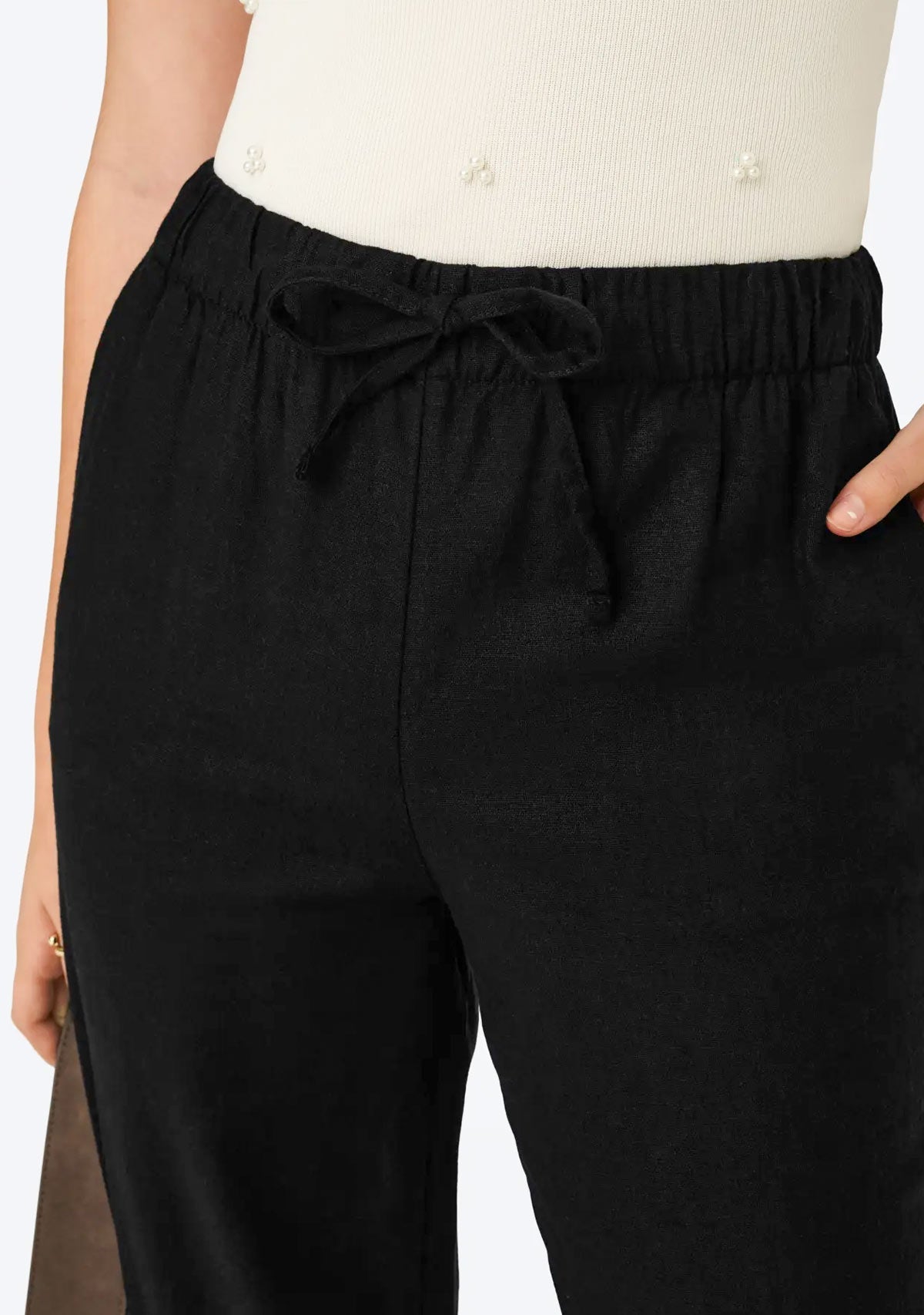 Onl goa Linen Pullup Pant 32¨ Black Only
