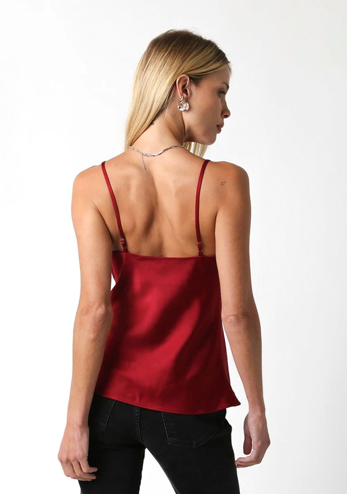 Silk Camisole Top Olivaceous