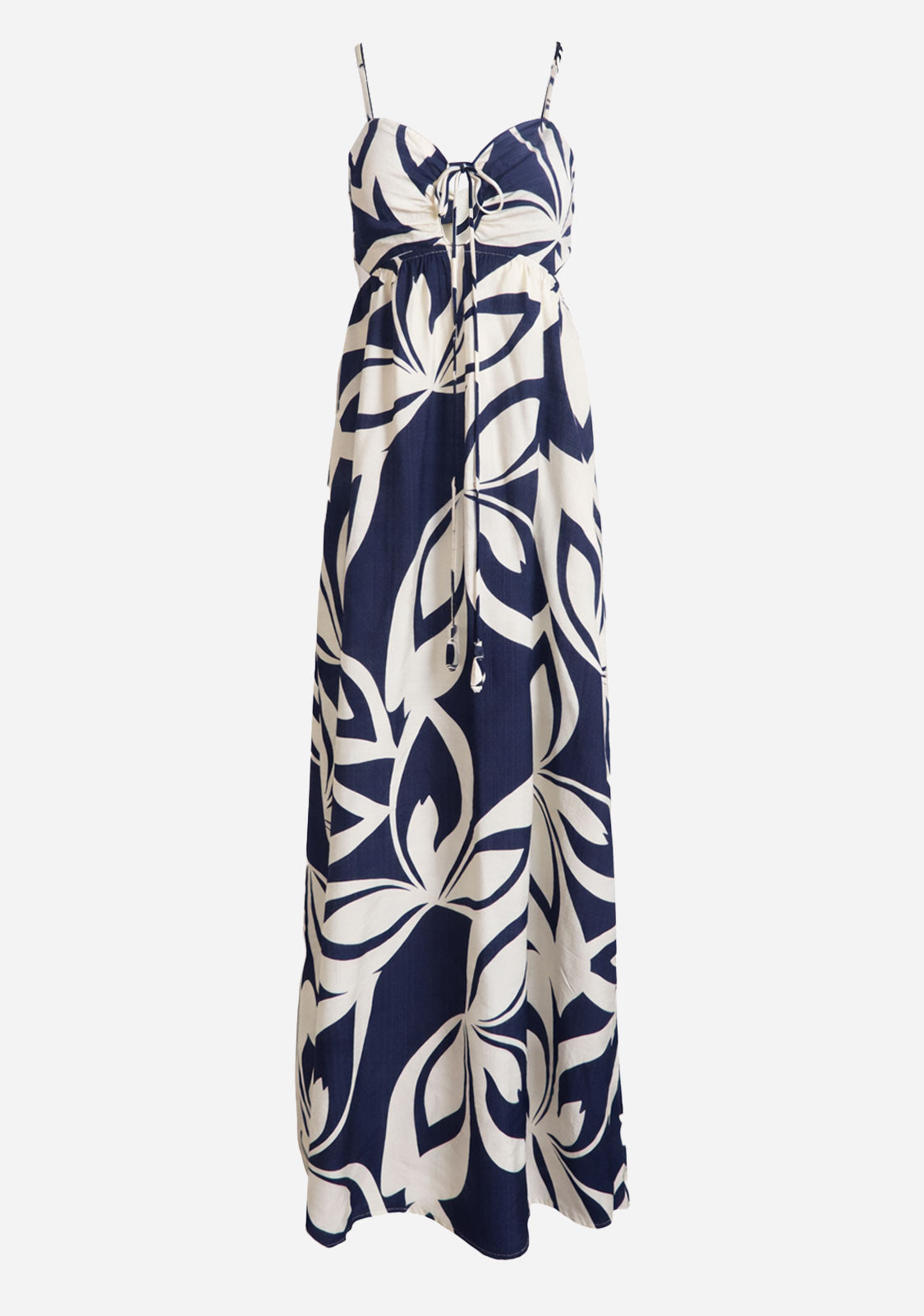 One Side Metal Triming Halter Dress Aakaa