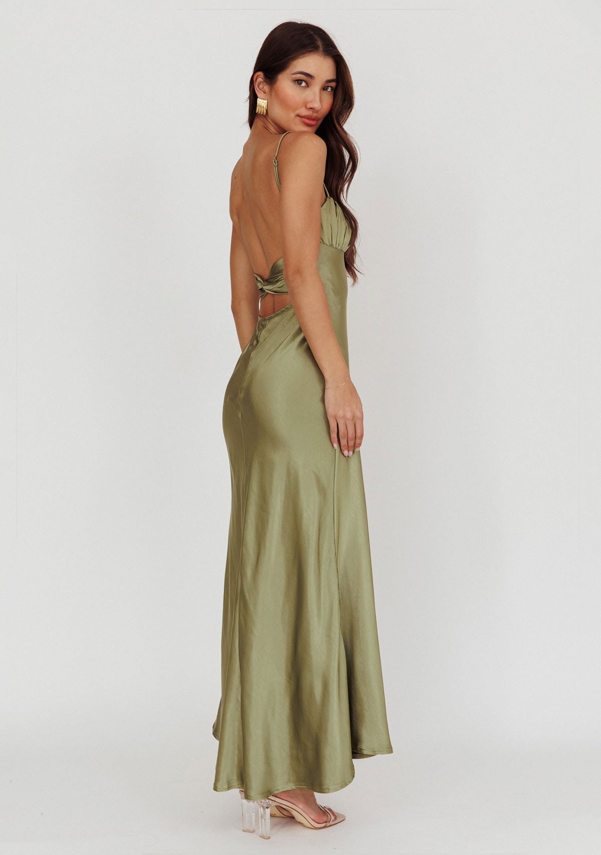 Woven Maxi Dress Olive One And Only Collective