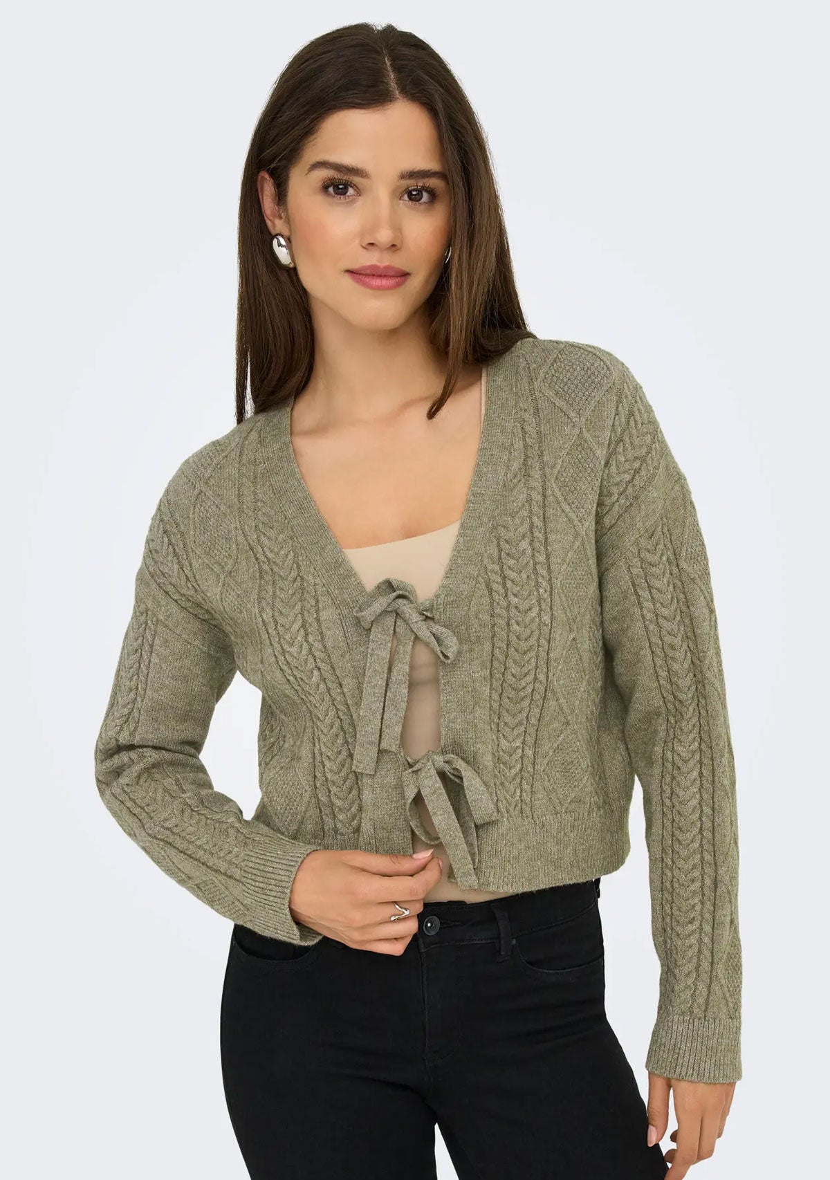 Onlfia Ls String Cardigan Knt Nca Cub W. Melange