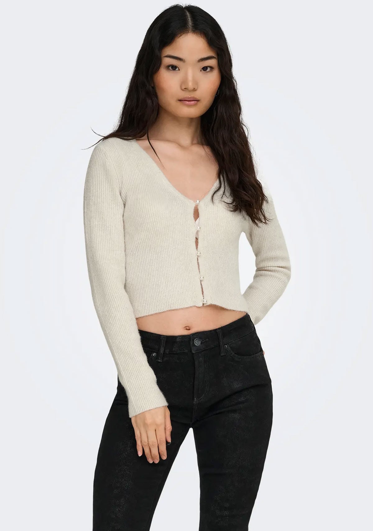 ONL Rica Life Pearl Cardigan Birch Melange Only