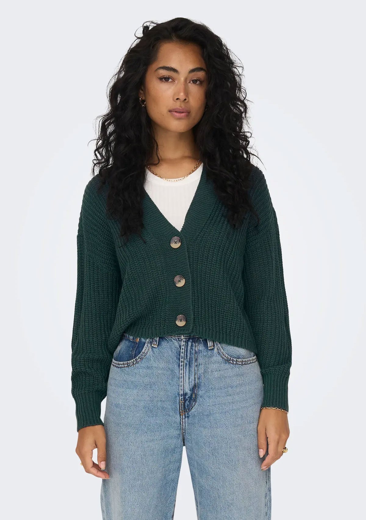 OnlCarol Nice L/S Cardigan Knt Noos Green Gables Only