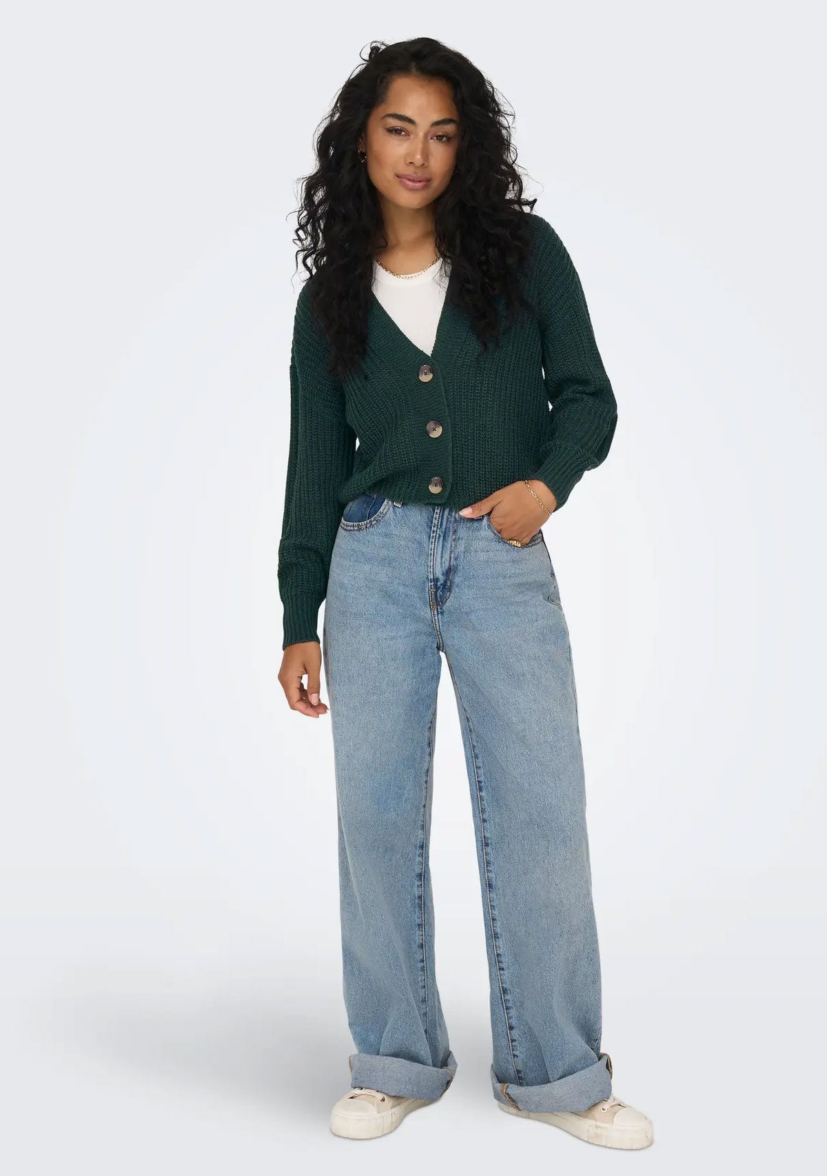 OnlCarol Nice L/S Cardigan Knt Noos Green Gables Only