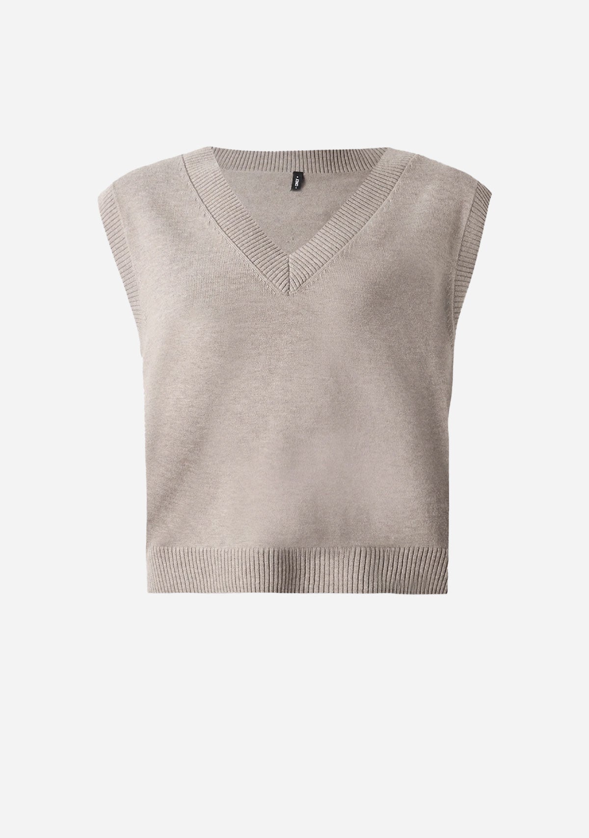 Onlcoco Life Sl Vneck Vest Cc Knt Fungi Melange Only