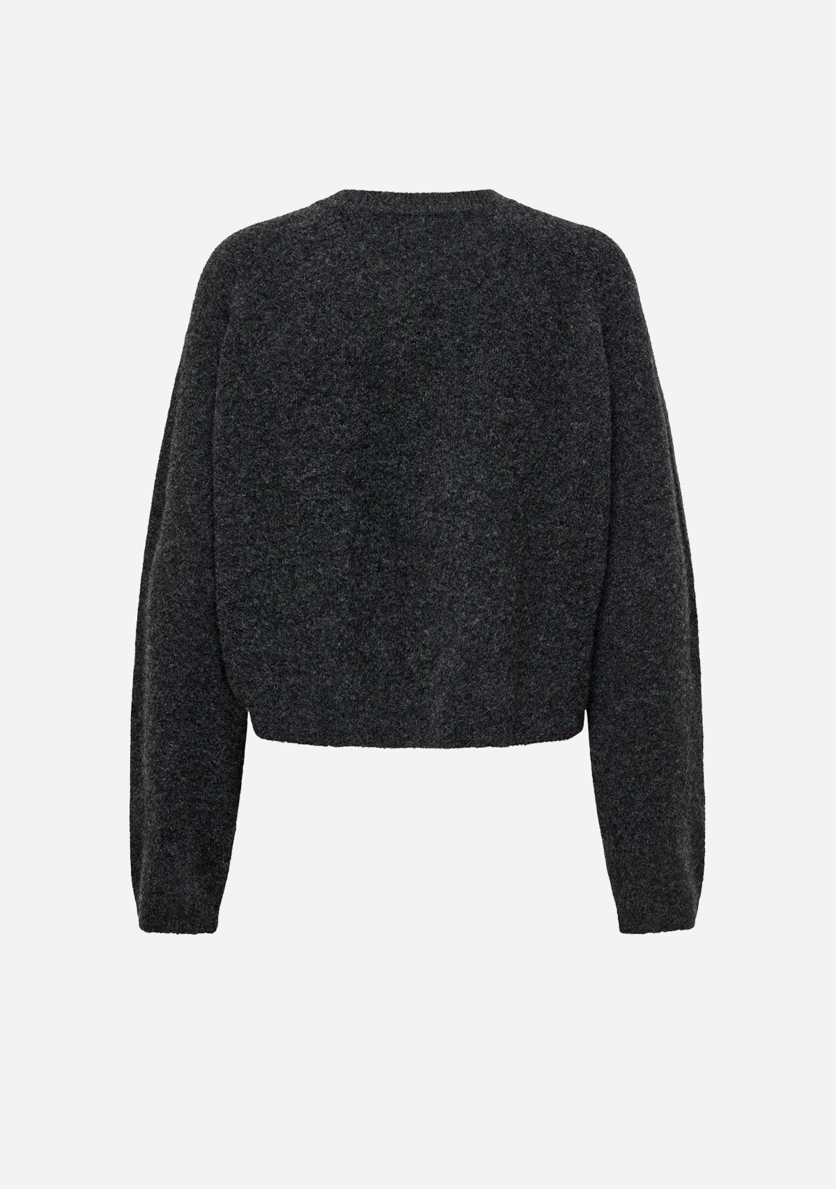 Gilet manches longues Onlpiemonte en maille Noos gris foncé chiné