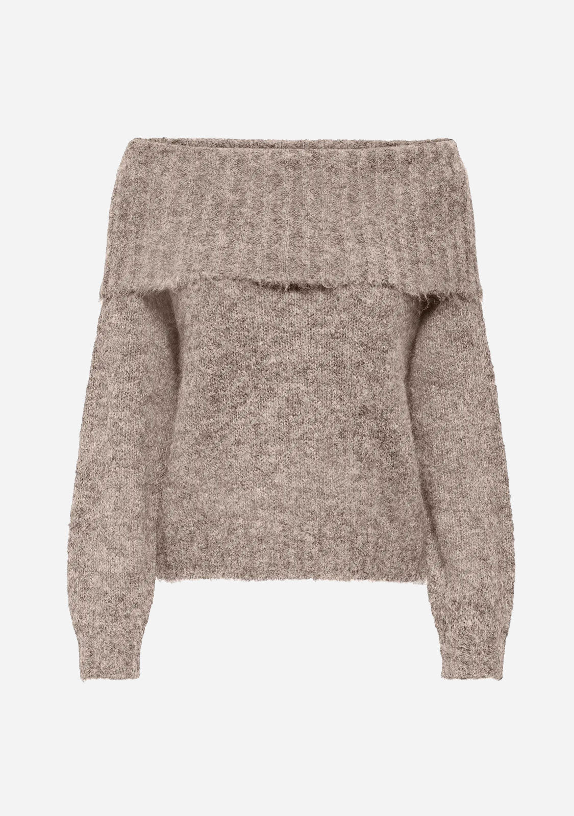 Onlshine LS Off Shoulder CC Knt String Melange Only