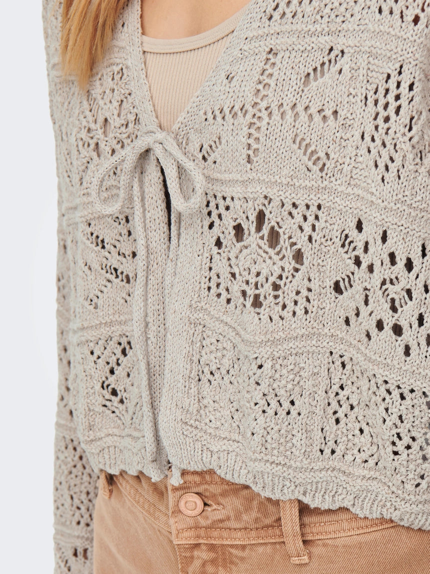 ONL Beach Life Knit Cardigan Cloud Dancer