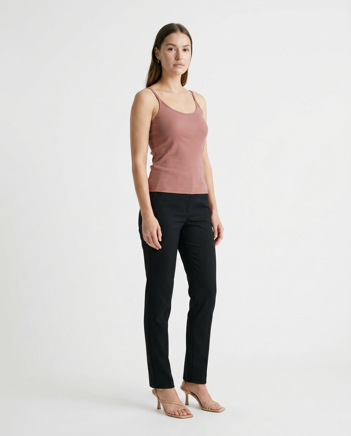 Basic Ribbed Tank Coffe Coffee SLOW HIGH