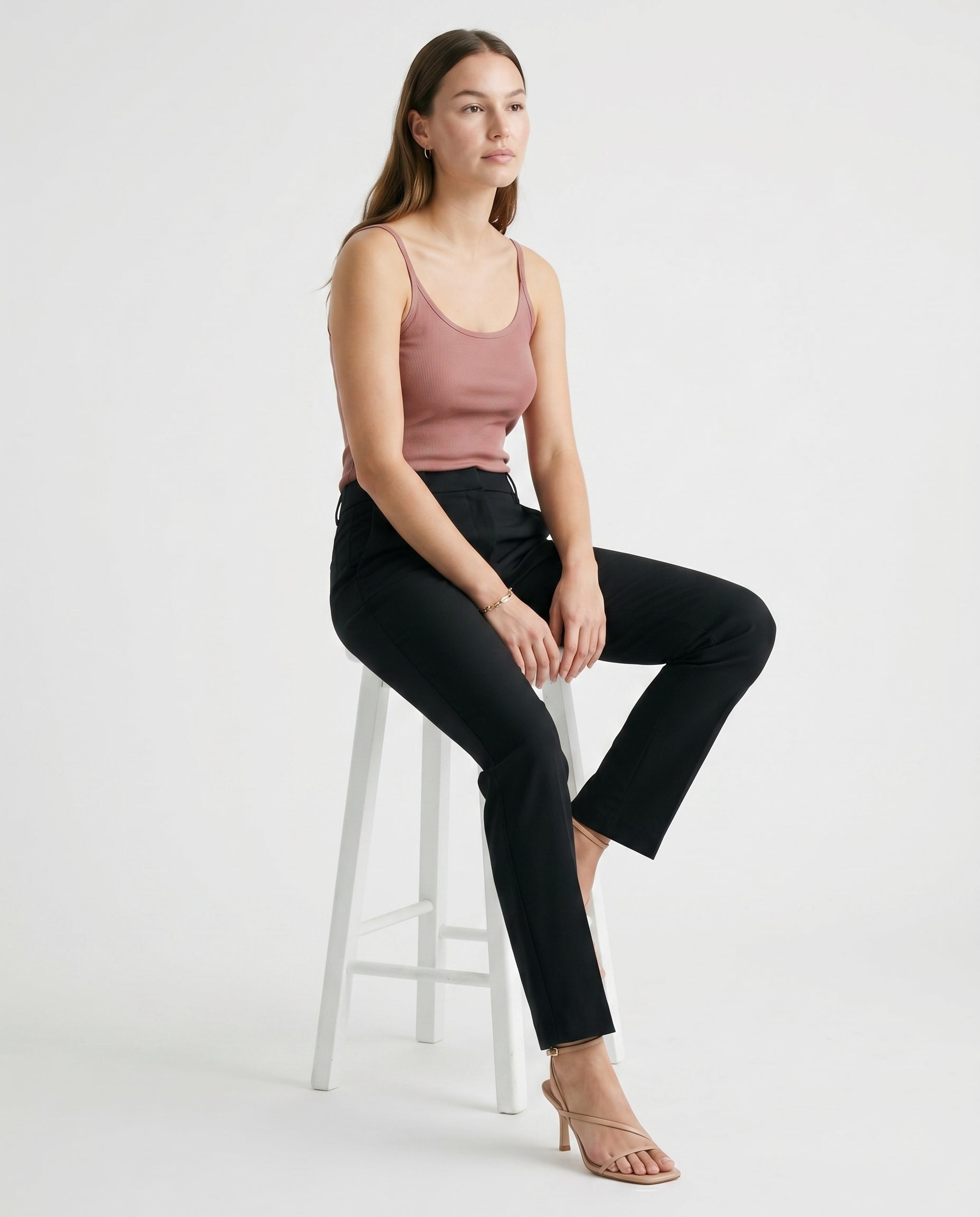Basic Ribbed Tank Coffe Coffee SLOW HIGH