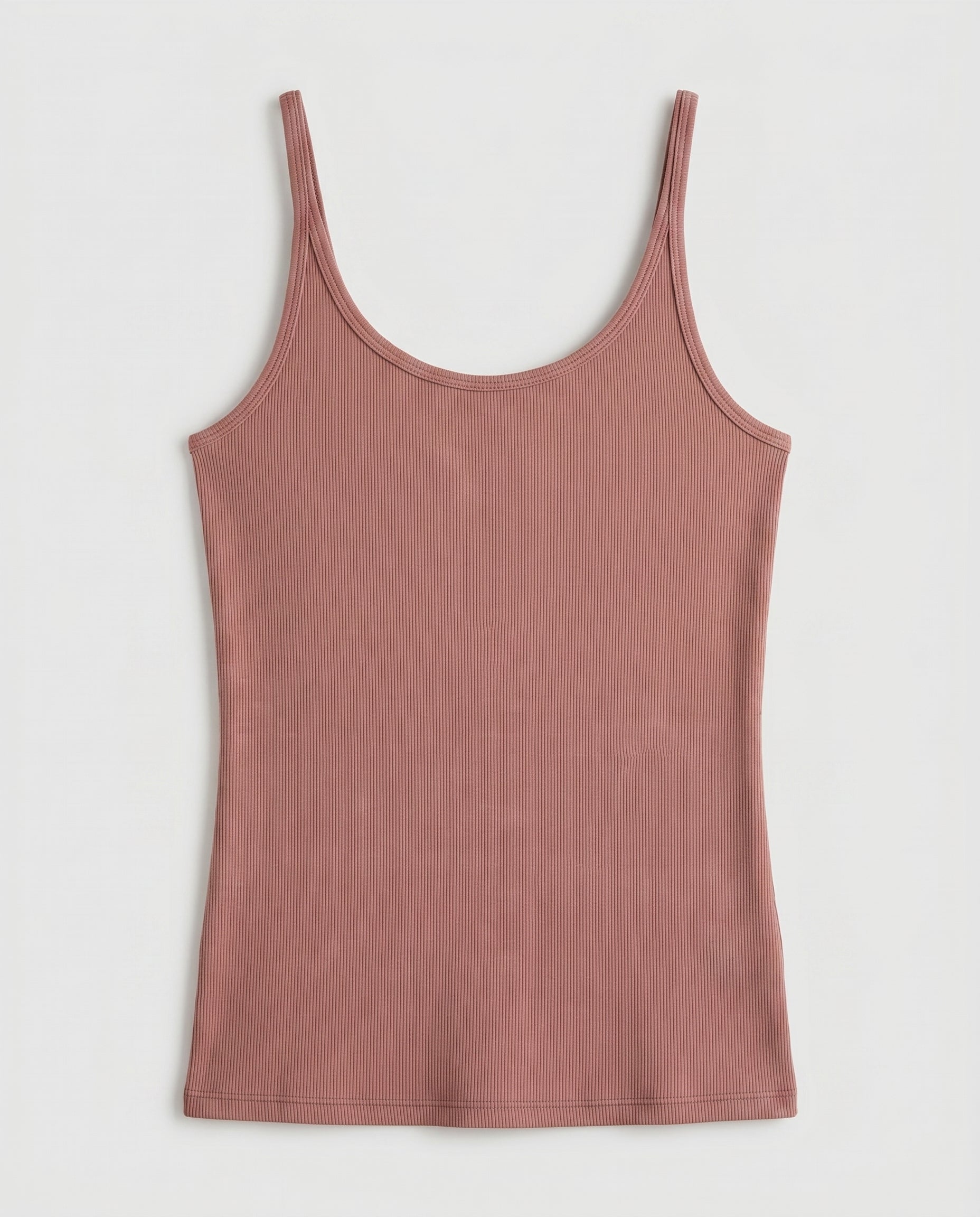 Basic Ribbed Tank Coffe Coffee