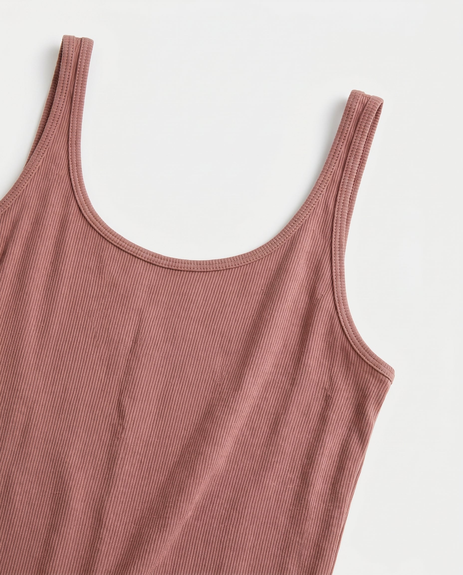Basic Ribbed Tank Coffe Coffee