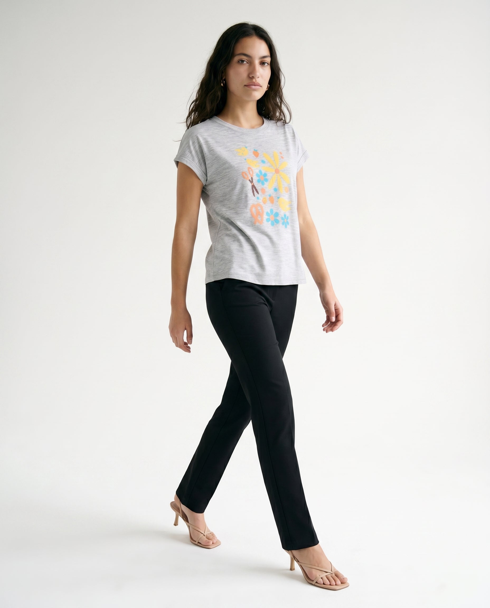 Statement Graphic Tee Gray Gray 29 28