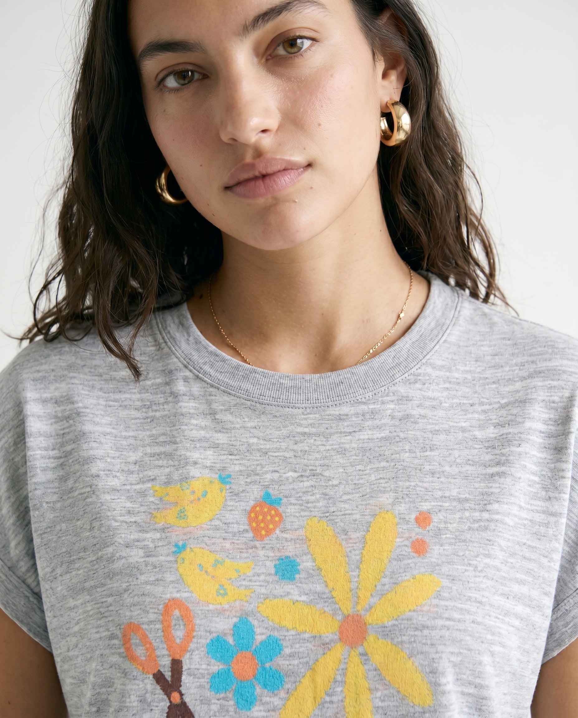 Statement Graphic Tee Gray Gray 29 28