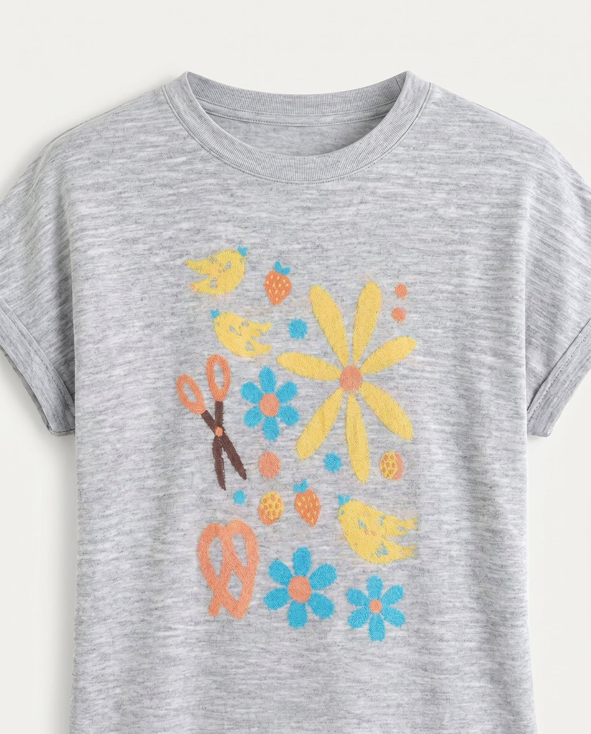 Statement Graphic Tee Gray Gray 29 28