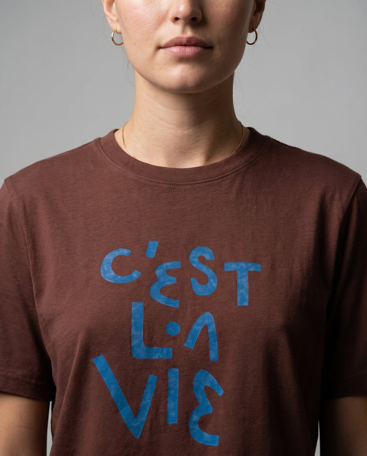 Relaxed Fit Message Tee Brown COCA