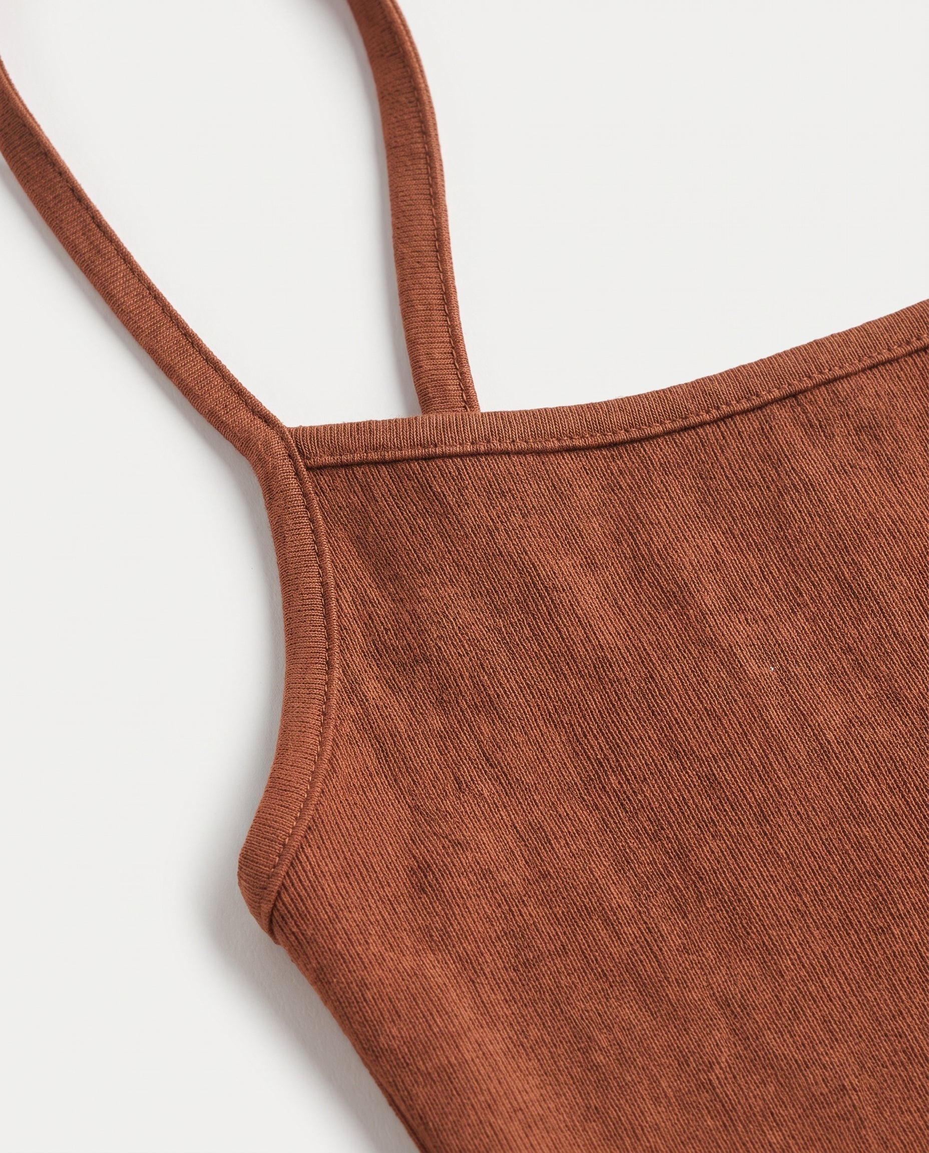 Basic Crop Tank Coffe Coffee