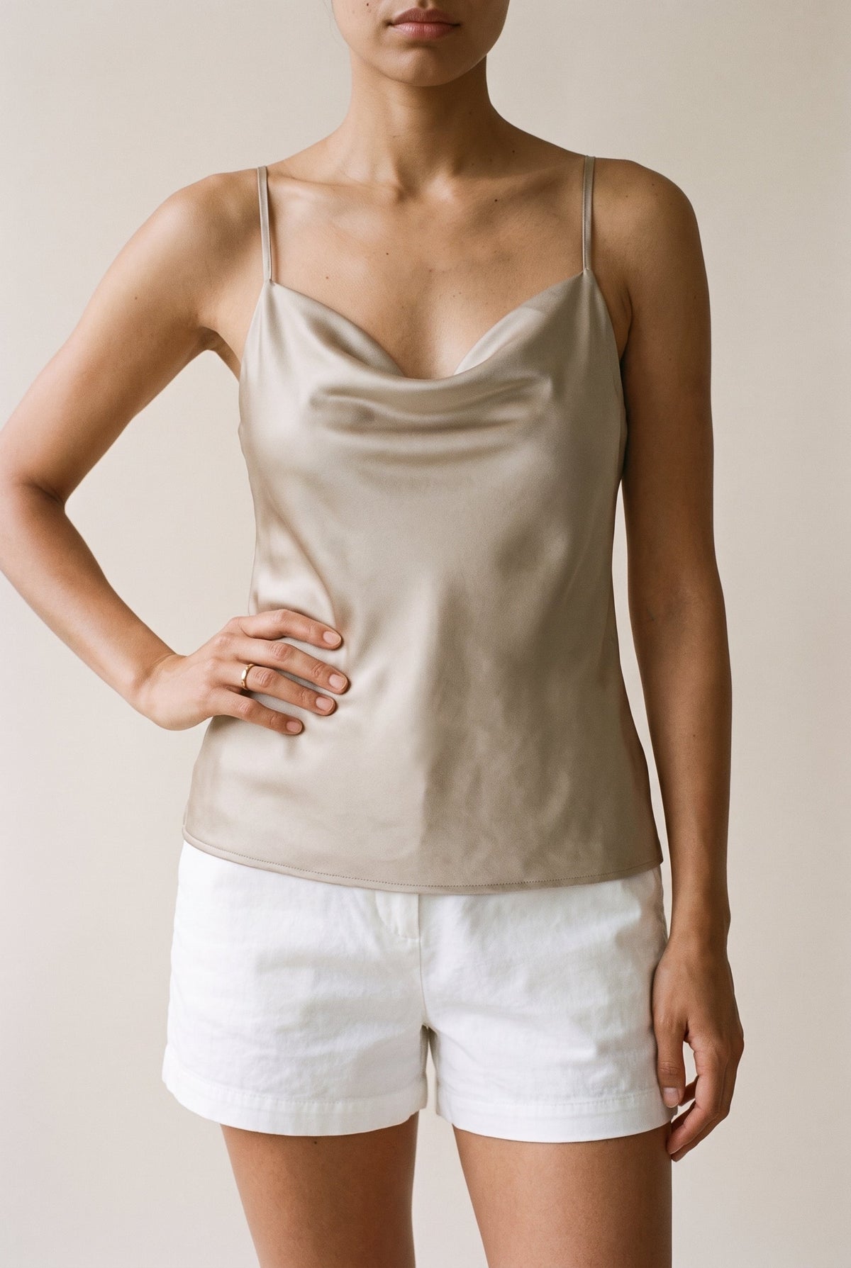 Mari Satin Tank Laurel Oak Mari