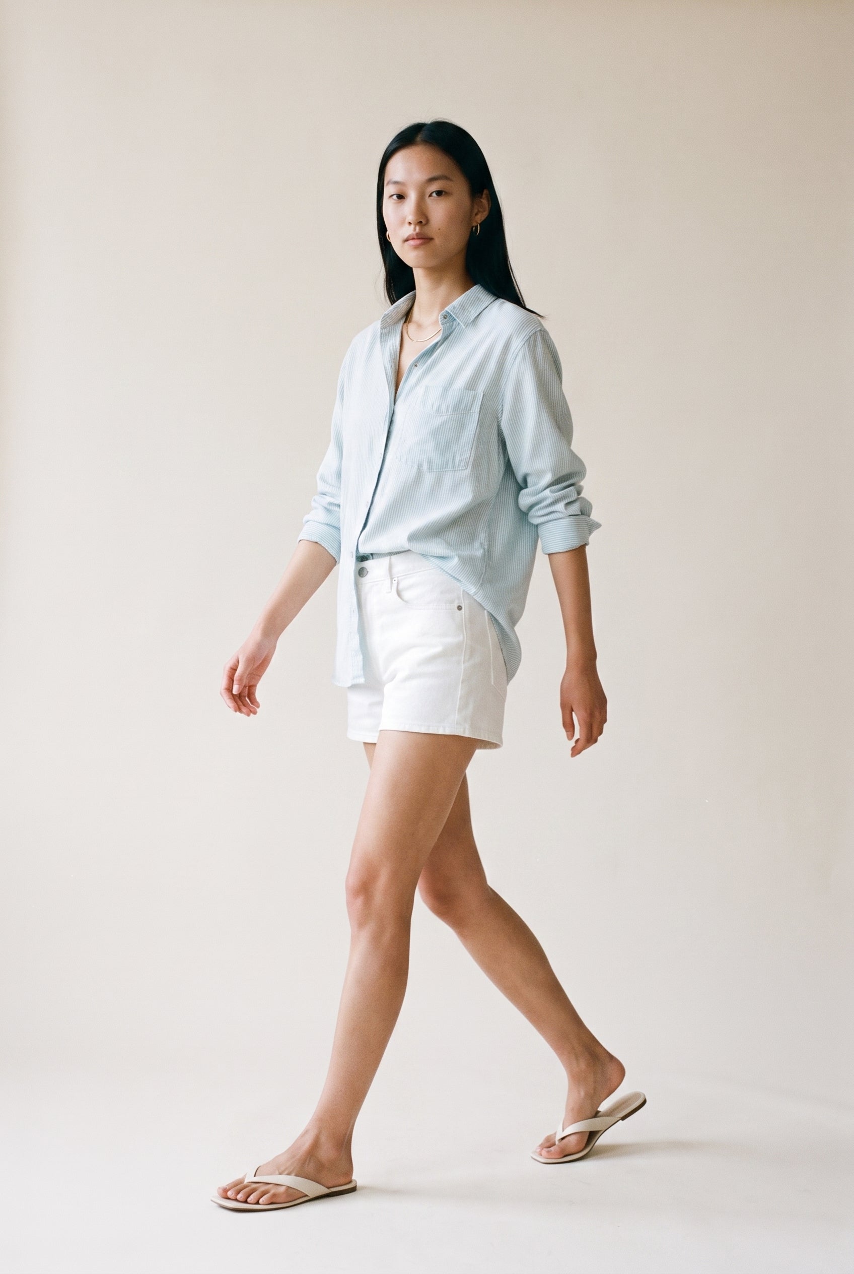 Ozzy Button Up Blue Stripe