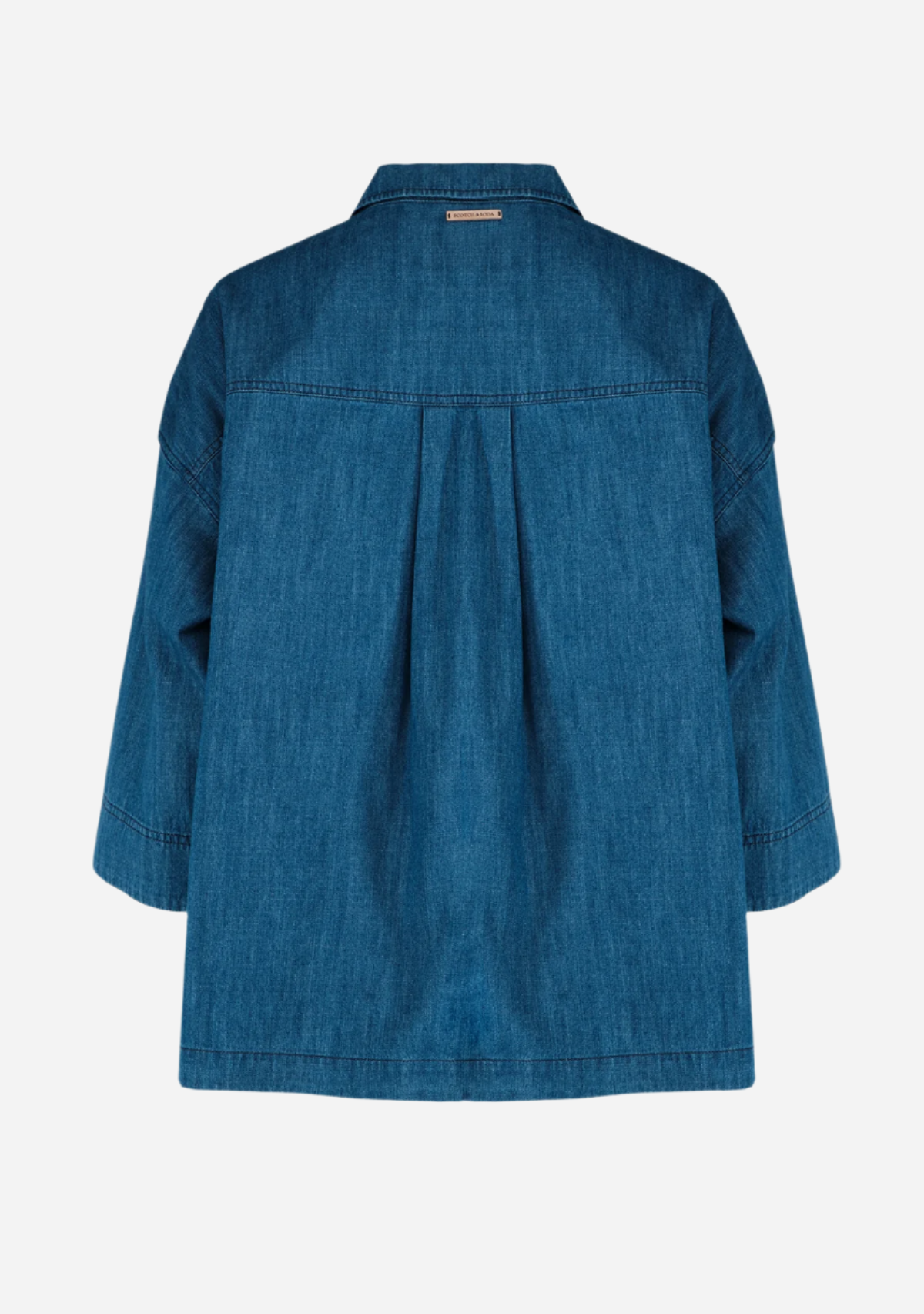 Lightweight Denim Popover Shirt Washed Indigo