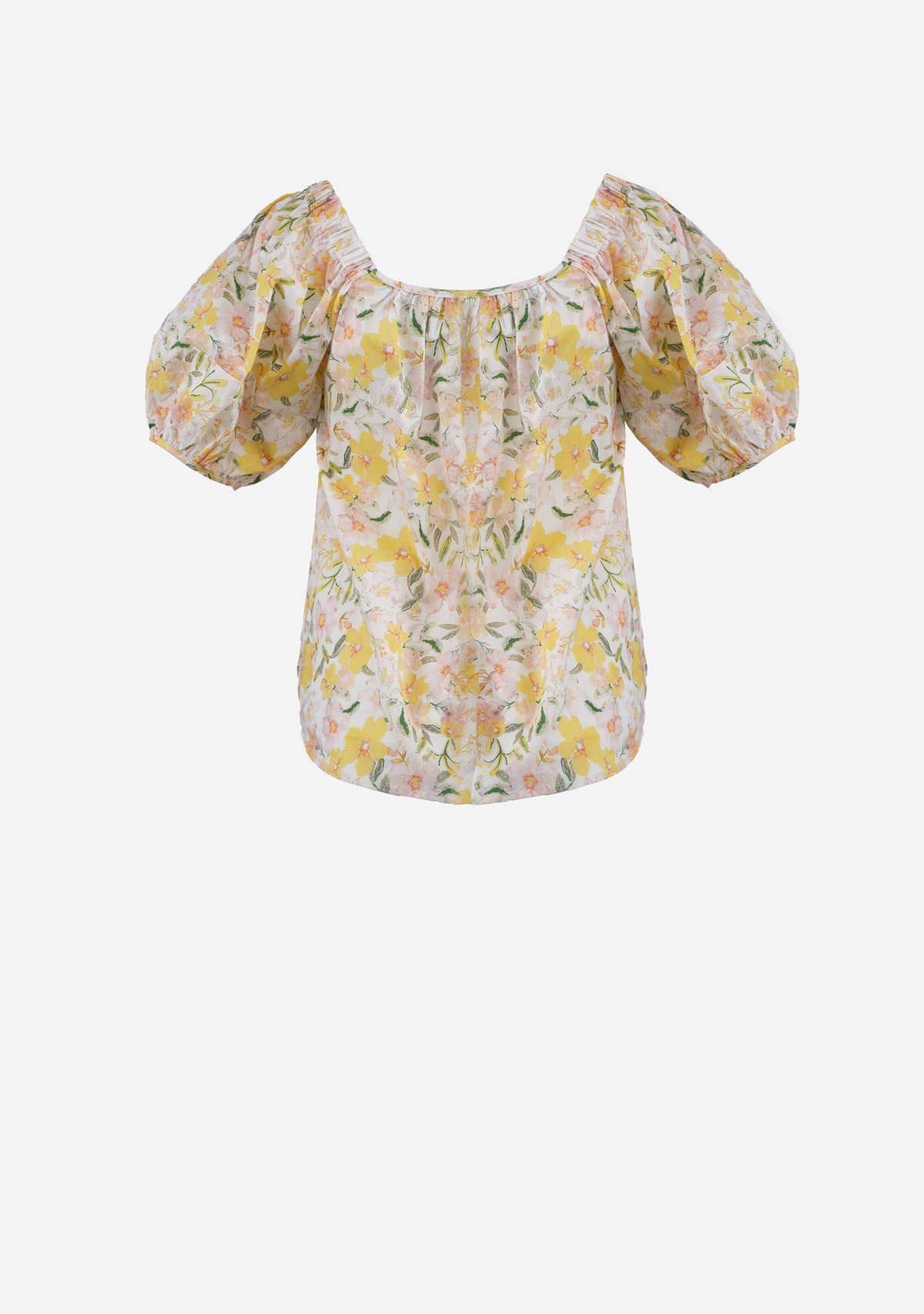 Lulu Floral Top Yellow Cream