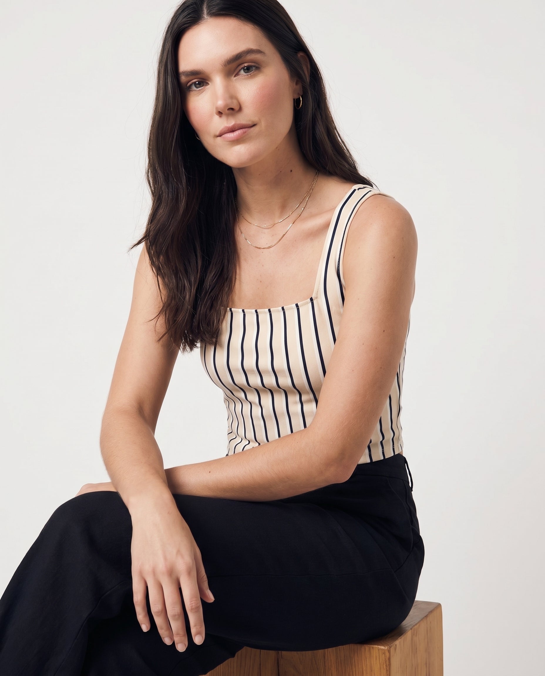 Vm Mymilo Sl Button Crop Top Silver Lining Heidi