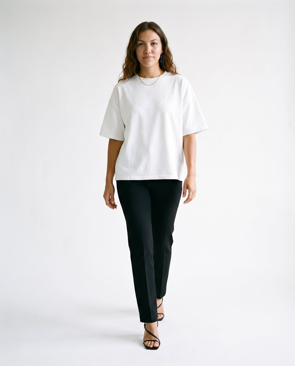 Premium Heavyweight Cotton Oversized Tee White Wasabi + Mint