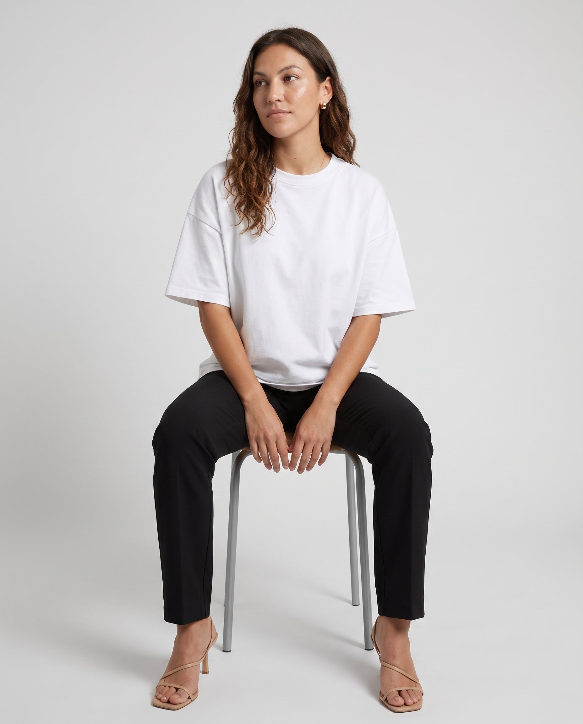Premium Heavyweight Cotton Oversized Tee White Wasabi + Mint