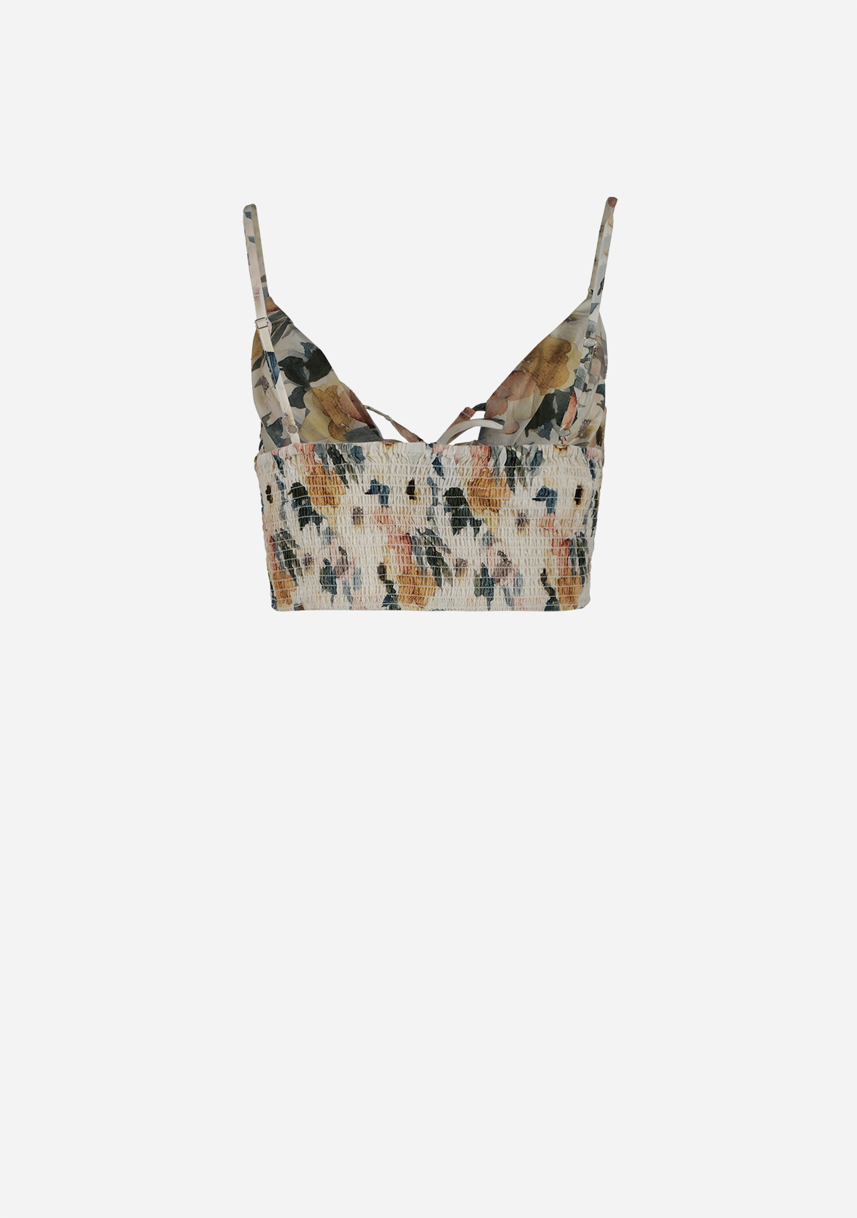 Thin Adjustable Strap Top Ivory/LT Yellow
