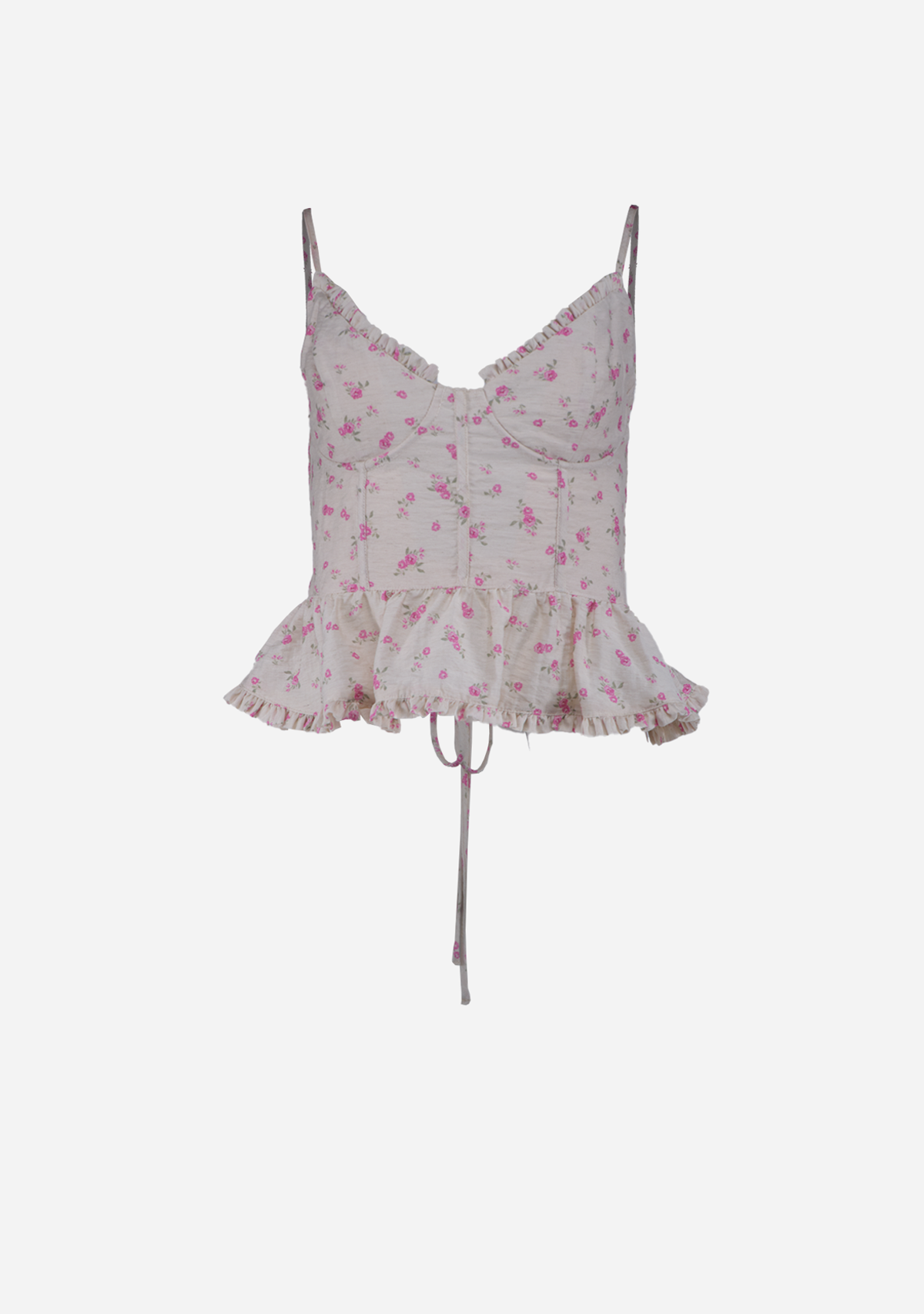 Floral Peplum Bustier Top Sweet Rose Dress Forum Inc.